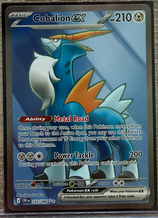 Near Mint - Cobalion EX 103/086 - Mega Evolution: Chaos Rising