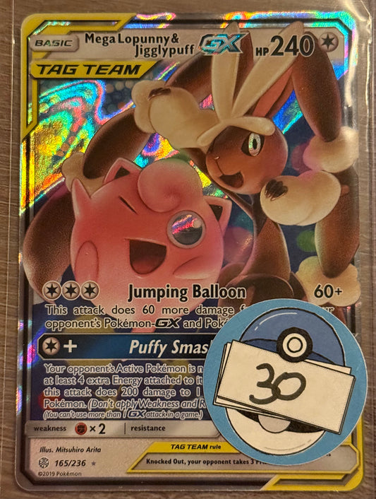 Near Mint - Mega Lopunny & Jigglypuff Tag Team 165/236 - Sun & Moon: Cosmic Eclipse