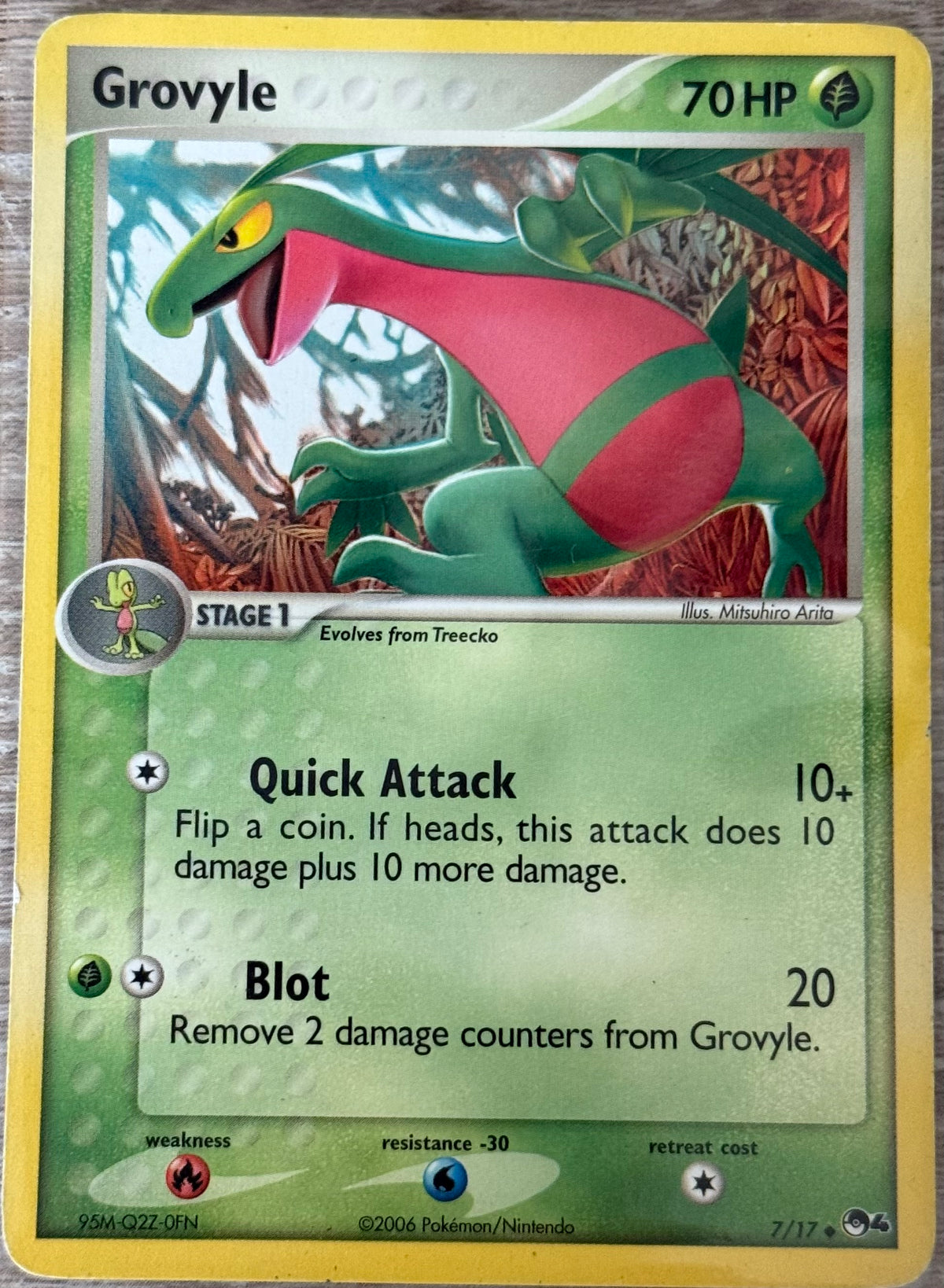 Excellent - Grovyle 7/17 - POP4 Series