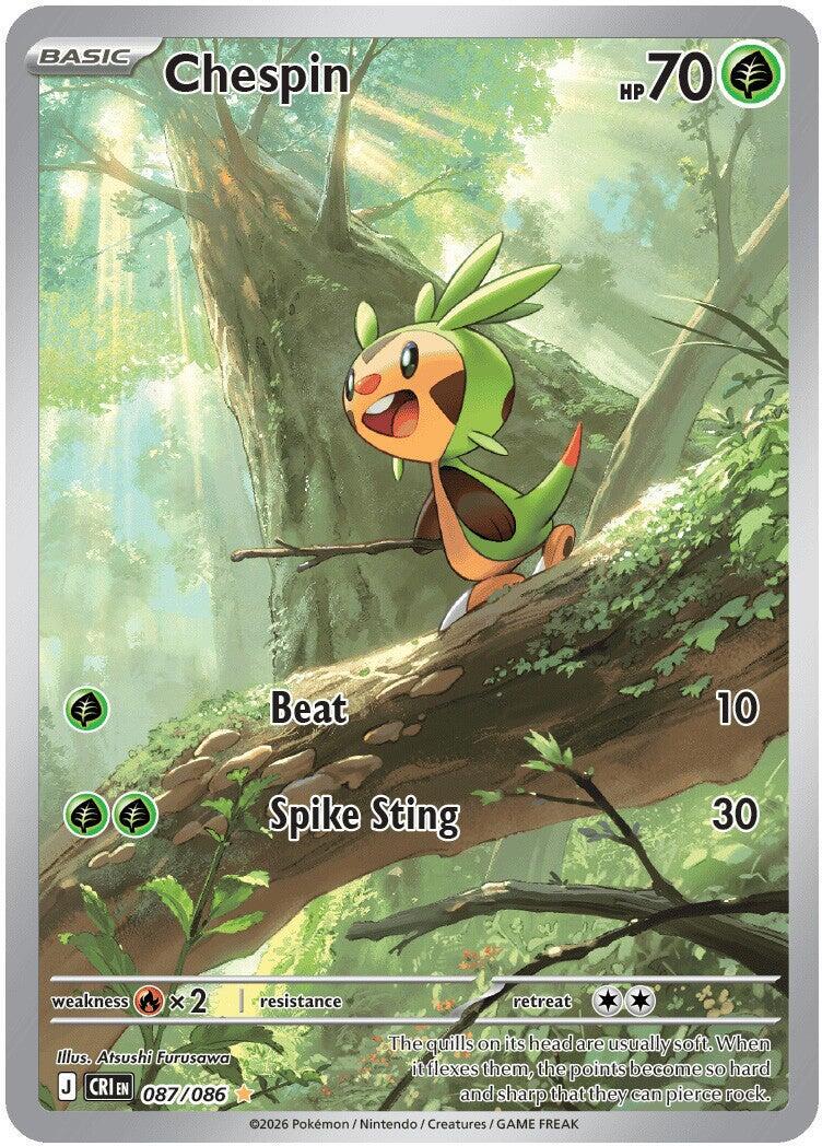 Near Mint - Chespin 087/086 - Mega Evolution: Chaos Rising