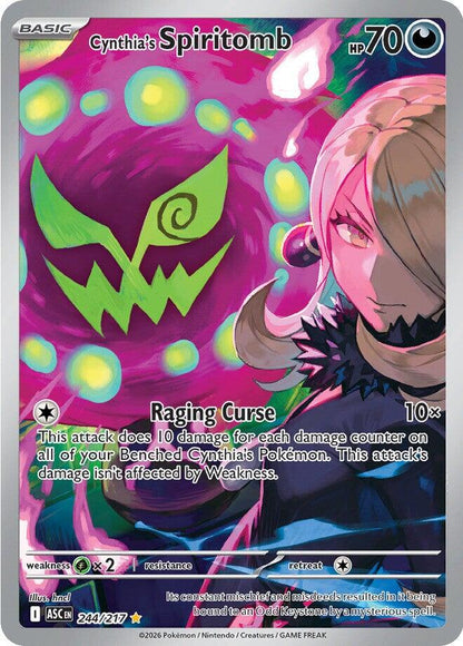 Global Grading Slab - Mint 9 Cynthia's Spiritomb 244/217 - Mega Evolution: Ascended Heroes