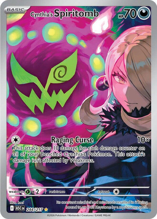 Global Grading Slab - Mint 9 Cynthia's Spiritomb 244/217 - Mega Evolution: Ascended Heroes