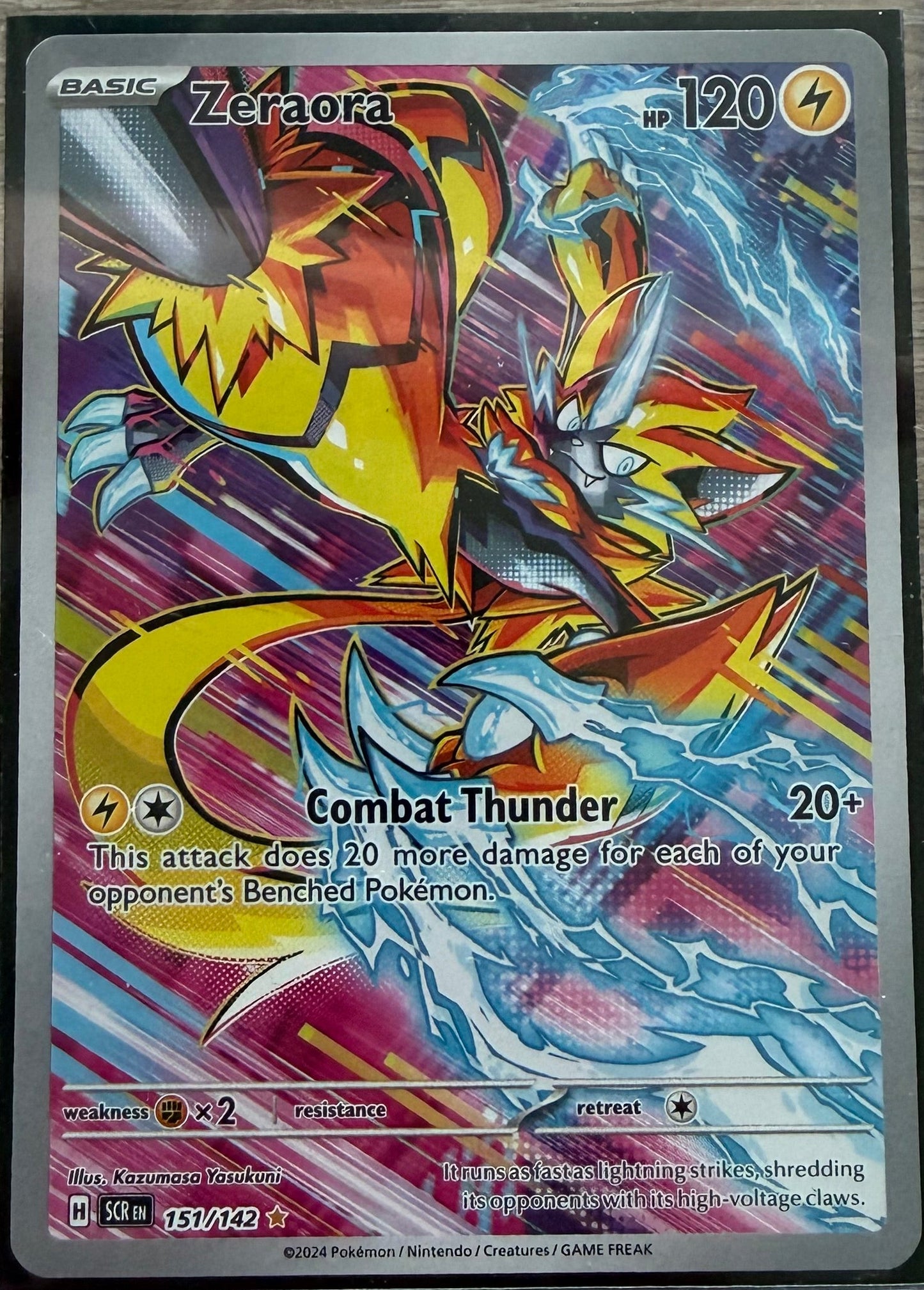 Near Mint - Zeraora 151/142 Illustration Rare - Scarlet & Violet: Stellar Crown