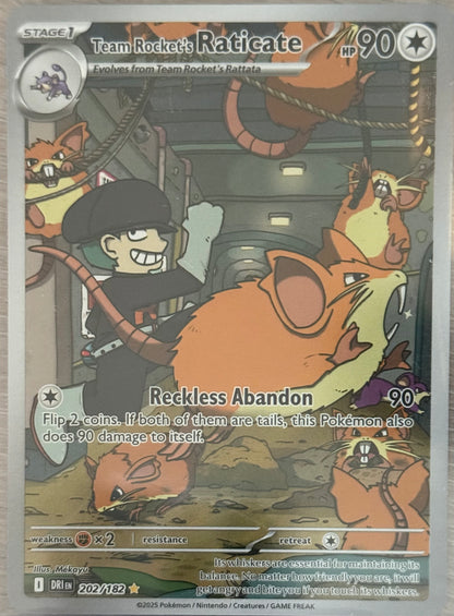 Near Mint - Team Rocket's Raticate 202/182 - Scarlet & Violet: Destined Rivals