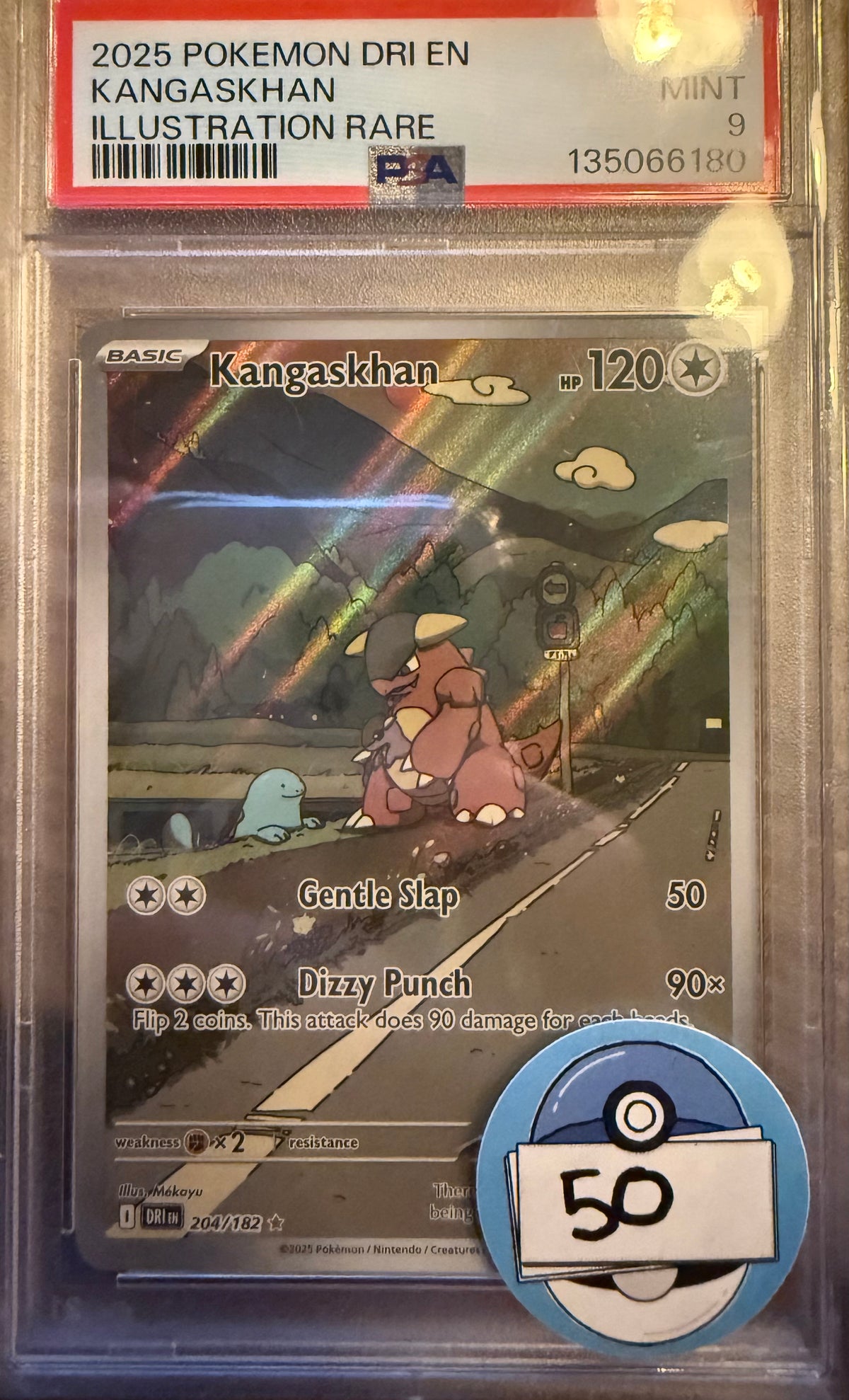 PSA Slab - PSA 9 Mint Kangaskhan 204/182 - Scarlet & Violet: Destined Rivals