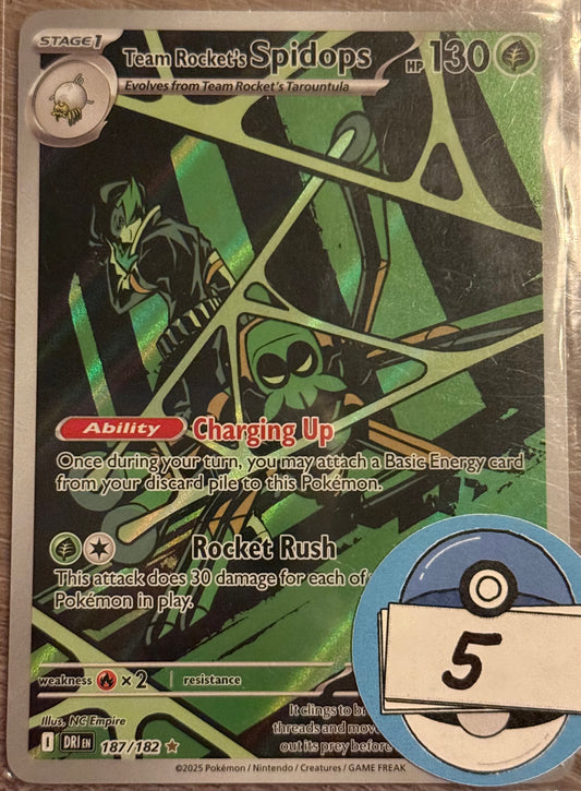 Near Mint - Team Rocket's Spidops 187/182 - Scarlet & Violet: Destined Rivals
