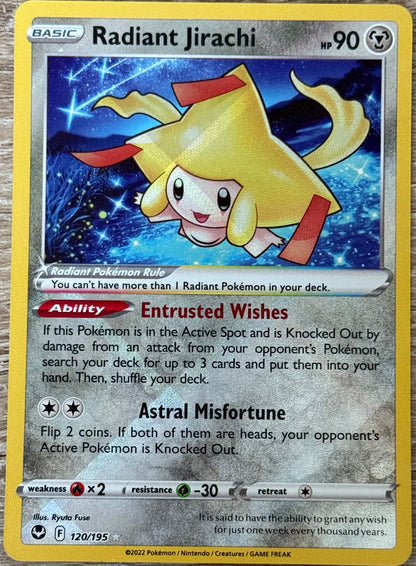 Near Mint - Radiant Jirachi 120/195 [Holo] - Sword & Shield: Silver Tempest