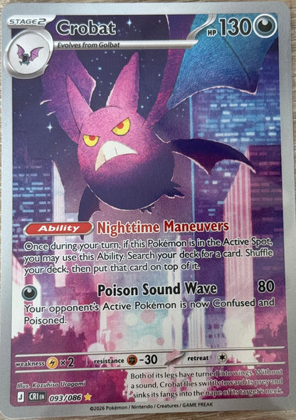 Near Mint - Crobat 093/086 - Mega Evolution: Chaos Rising