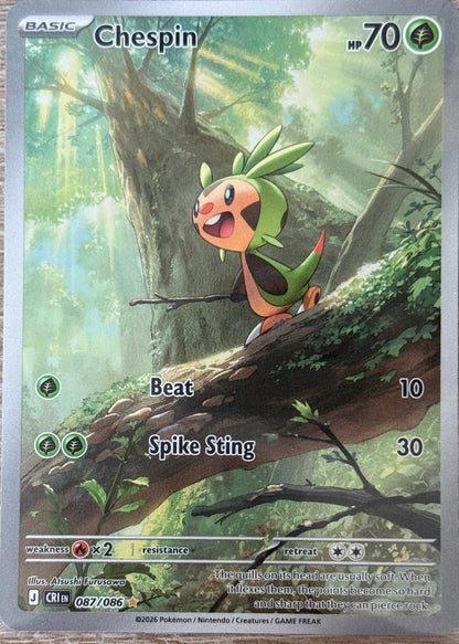 Near Mint - Chespin 087/086 - Mega Evolution: Chaos Rising
