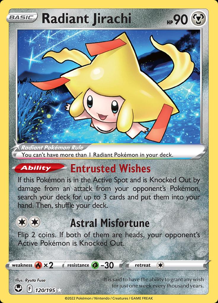 Near Mint - Radiant Jirachi 120/195 [Holo] - Sword & Shield: Silver Tempest