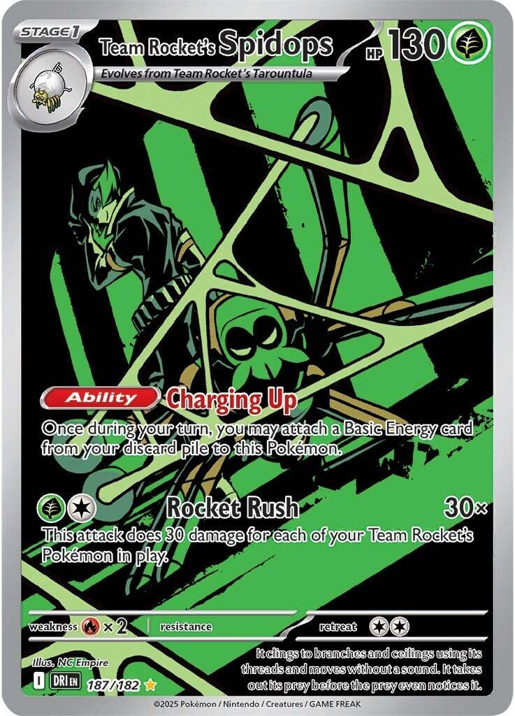 Near Mint - Team Rocket's Spidops 187/182 - Scarlet & Violet: Destined Rivals