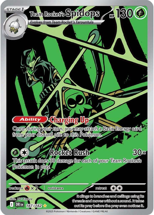 Near Mint - Team Rocket's Spidops 187/182 - Scarlet & Violet: Destined Rivals