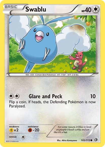 Near Mint - Swablu 103/113 - Black & White: Legendary Treasures