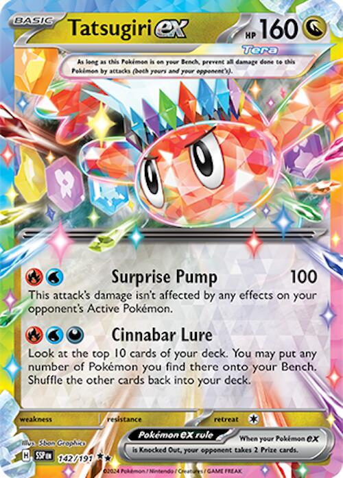 Near Mint - Tatsugiri EX 142/191 - Scarlet & Violet: Surging Sparks