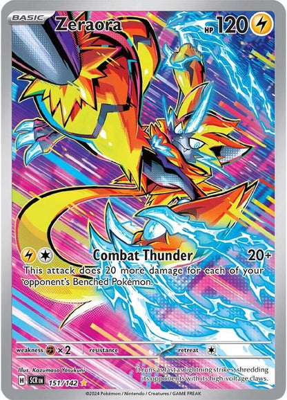 Near Mint - Zeraora 151/142 Illustration Rare - Scarlet & Violet: Stellar Crown